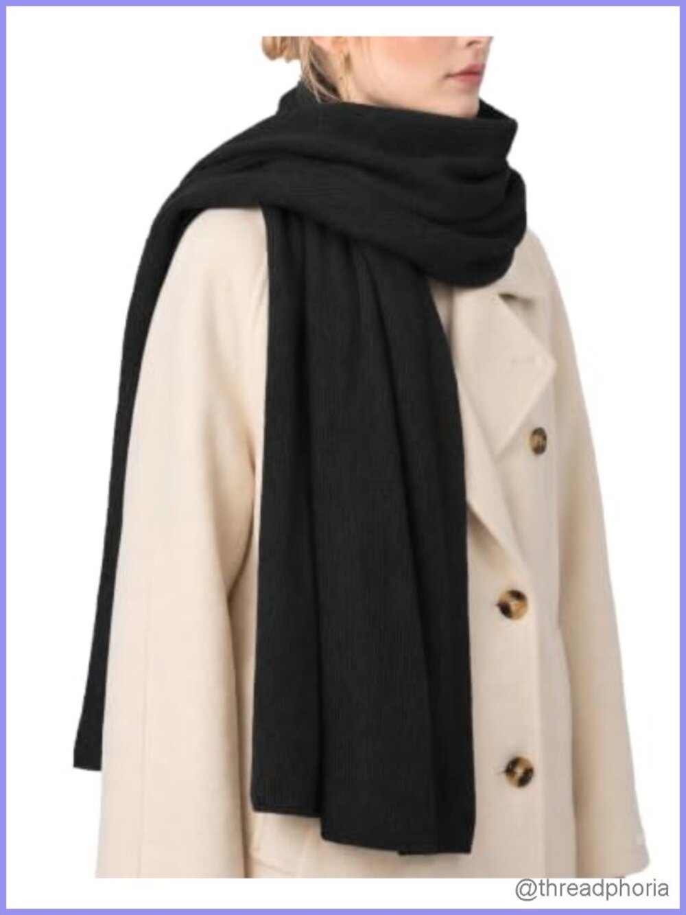 Wool Blend Chunky Blanket Scarf Shawl Wrap for Women Winter
